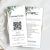 Ik spion bruiloft spel Capture de liefde foto scav Menu