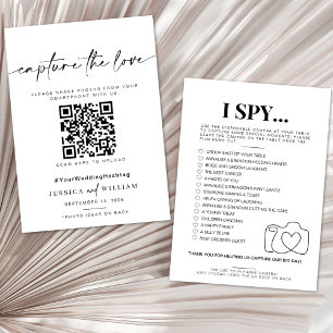 Ik spion bruiloft spel Capture de liefde foto scav Menu