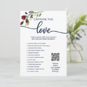 Ik spion bruiloft spel Capture The Love Photo Hunt Kaart (Staand voorkant)
