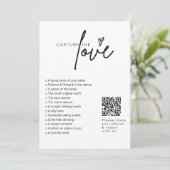 Ik spion bruiloft spel Capture The Love Photo Hunt Kaart (Staand voorkant)