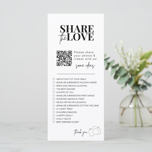 Ik spion bruiloft spel Deel de liefde foto scaveng Menu (Staand voorkant)