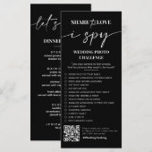 Ik spion bruiloft spel Deel de liefde foto scaveng Menu (Voorkant / Achterkant)