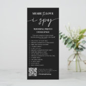 Ik spion bruiloft spel Deel de liefde foto scaveng Menu (Staand voorkant)