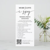 Ik spion bruiloft spel Deel de liefde foto scaveng Menu (Staand voorkant)