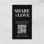 Ik spion bruiloft spel | Deel de Love QR-code Informatiekaartje (Voorkant)