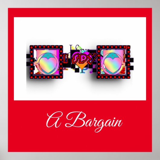 Ik spion een koopje poster (Voorkant)