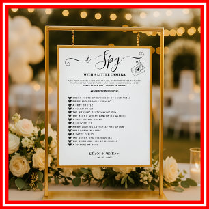 Ik Spion Fotojacht Huwelijksreceptie Spel Poster