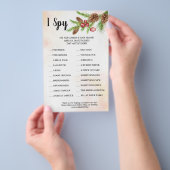 Ik spioneer kerstweduwenkaart flyer (Hand)