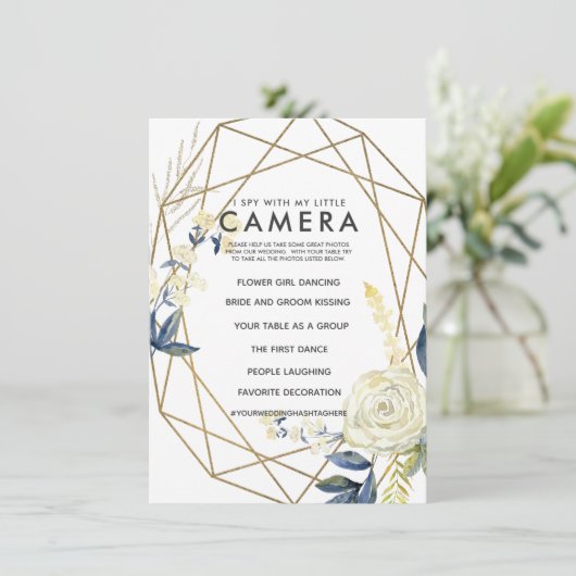 Ik spioneer met mijn kleine cameraweduwschap kaart (Staand voorkant)