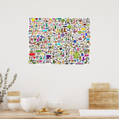 Ik spioneer met mijn kleine oog poster (Keuken)