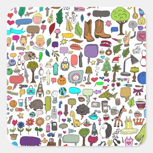 Ik spioneer met mijn kleine oog vierkante sticker (Voorkant)