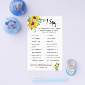 Ik spioneer zonnebloemen Weddenschappen Flyer (Enkel)