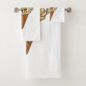 Ik spleet, schattig bananenijs bad handdoek (Insitu)