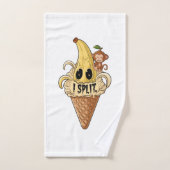 Ik spleet, schattig bananenijs bad handdoek (Handdoek)
