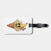 Ik spleet, schattige banaan ijskreet bagagelabel (Achterkant horizontaal)