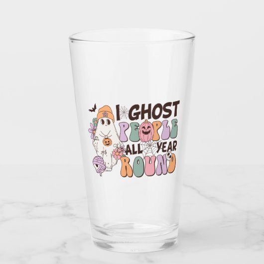 Ik spook mensen Halloween Glas (Voorkant)