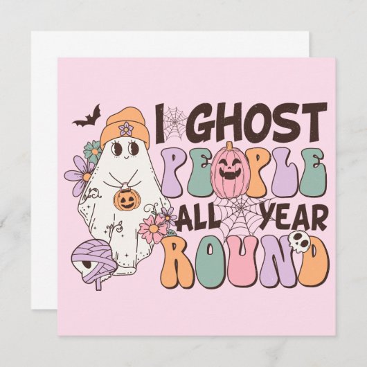 Ik spook mensen Halloween Kaart (Voorkant / Achterkant)