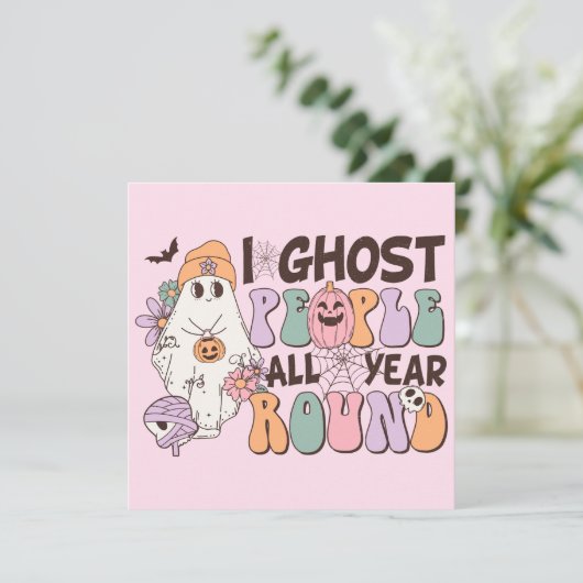 Ik spook mensen Halloween Kaart (Staand voorkant)