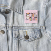 Ik spook mensen Halloween Vierkante Button 5,1 Cm (In situ)
