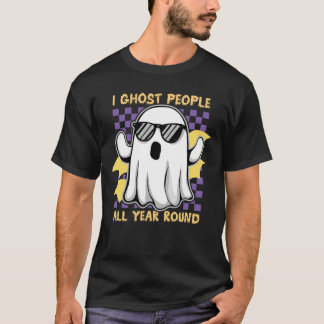 Ik spook mensen het hele jaar door grappig spooky t-shirt