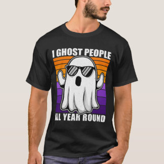 Ik spook mensen het hele jaar door Halloween Quote T-shirt
