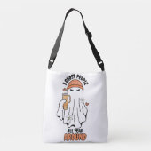 Ik spook mensen het hele jaar door rond Funny Ghos Crossbody Tas (Achterkant)