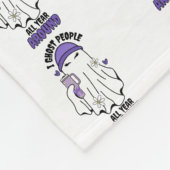 Ik spook mensen het hele jaar door rond Funny Ghos Fleece Deken (Hoek)