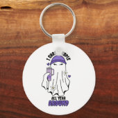 Ik spook mensen het hele jaar door rond Funny Ghos Sleutelhanger (Voorkant)