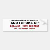 Ik sprak me uit bumpersticker (Voorkant)