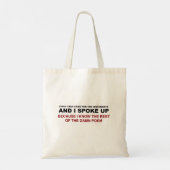 Ik sprak me uit tote bag (Achterkant)