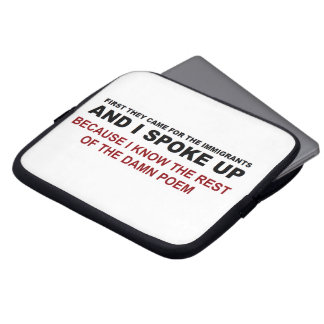 Ik sprak mijn mening uit laptop sleeve