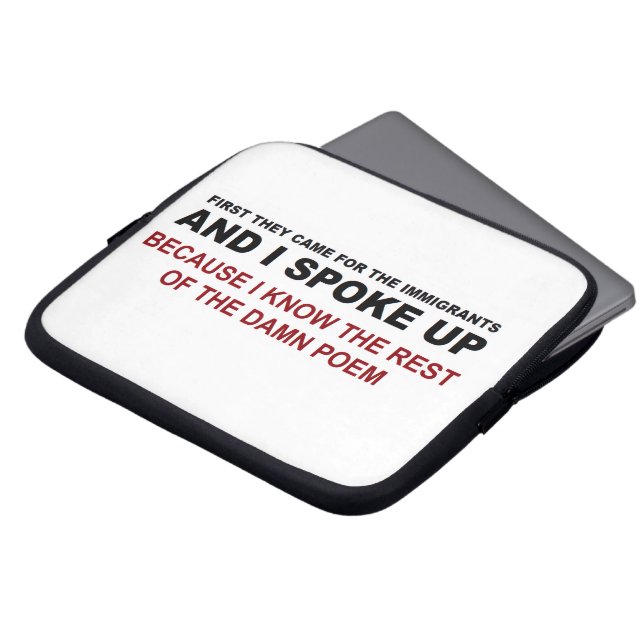 Ik sprak mijn mening uit laptop sleeve (Voorkant top)