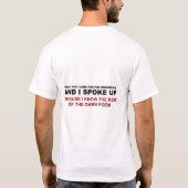 Ik sprak mijn mening uit t-shirt (Achterkant)