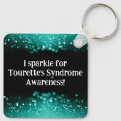 Ik sprankel voor Tourette's Syndrome Custom Sleute Sleutelhanger (Achterkant)