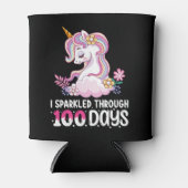 Ik sprankelde door 100 Dagen van School Eenhoorn Blikjeskoeler (Voorkant)