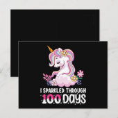 Ik sprankelde door 100 Dagen van School Eenhoorn Briefkaart (Voorkant / Achterkant)