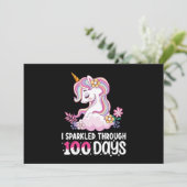 Ik sprankelde door 100 Dagen van School Eenhoorn Kaart (Staand voorkant)