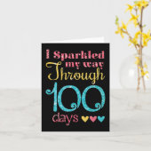 Ik sprankelde mijn weg door 100 schooldagen voor kaart (Gele Bloem)