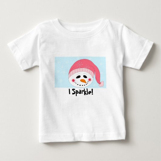 Ik sprankelende sneeuwman met roze muts (Voorkant)