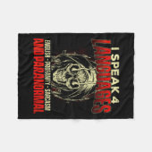 Ik spreek 4 talen - spookjacht paranormale rood fleece deken (Voorkant (Horizontaal))