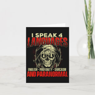 Ik spreek 4 talen - spookjacht paranormale rood kaart