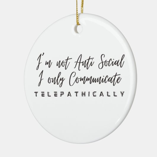 Ik spreek alleen telepathisch Ornament (Links)