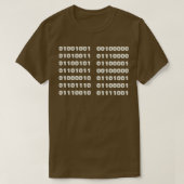 Ik spreek binaire codeprogrammeur t-shirt (Design voorkant)