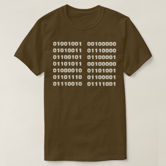Ik spreek binaire codeprogrammeur t-shirt (Design voorkant)