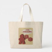 Ik spreek bordspel Fun Gamer Motto Grote Tote Bag (Achterkant)