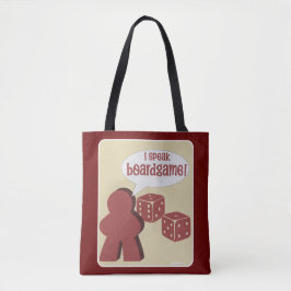 Ik spreek bordspel Fun Gamer Motto Tote Bag