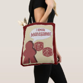 Ik spreek bordspel Fun Gamer Motto Tote Bag (Dichtbij)