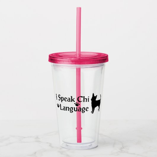 Ik spreek Chi-taal Acryl Tumbler Acryl Drinkbeker (Voorkant)