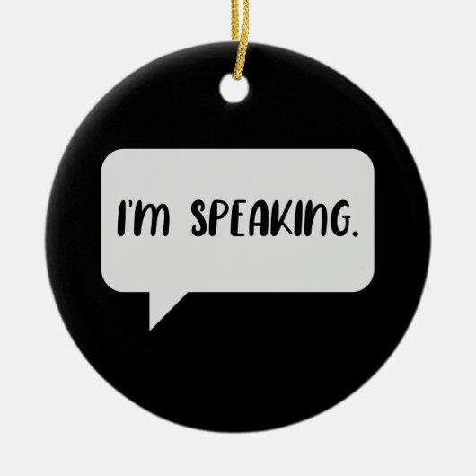 Ik spreek Citaat Keramisch Ornament (Voorkant)