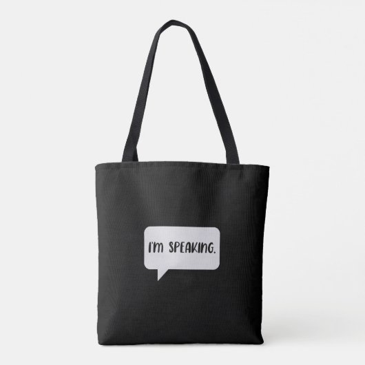 Ik spreek citaat tote bag (Achterkant)